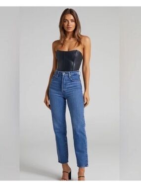 Levi’s Premium Rib Cage Straight Ankle Button Fly High Rise Jeans Size 29